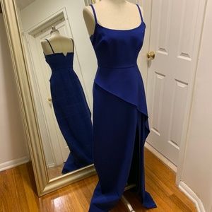 2016 Steluh Peplum BCBG High Slit Royal Blue!